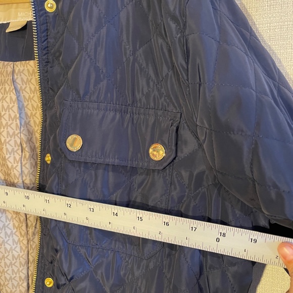Michael Kors Blue Large Windbreaker zip up jacket puffer - Picture 11 of 11